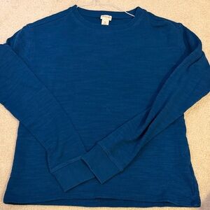 Crewcuts 100% Cotton Terry Knit Crewneck Sweater in Deep Blue